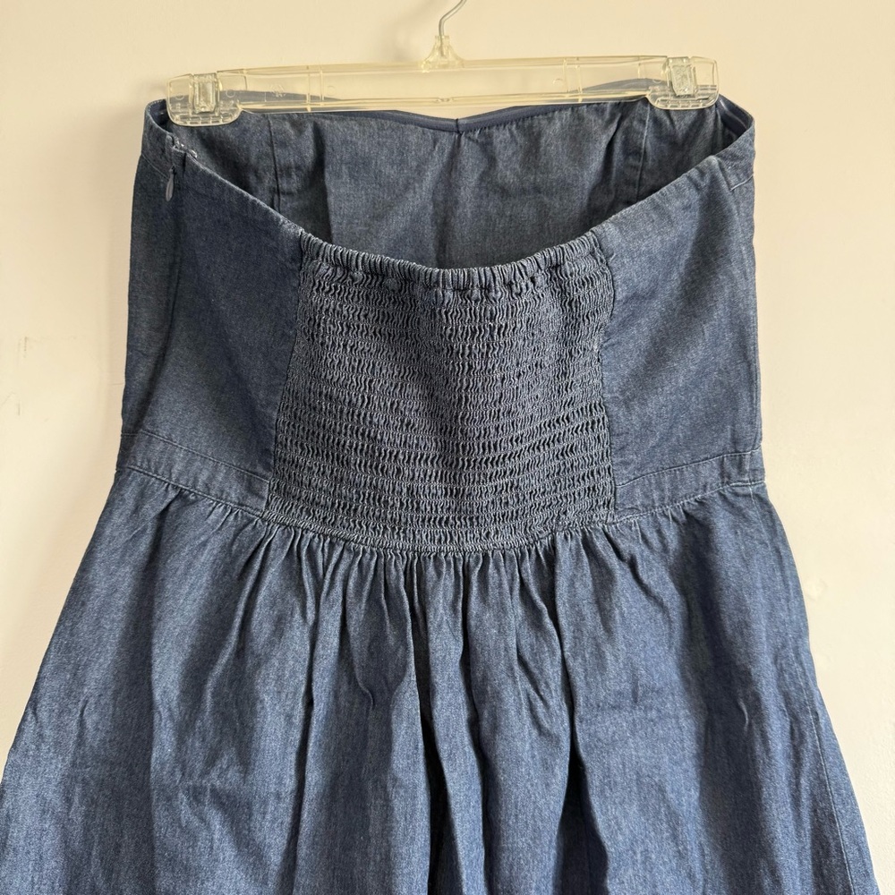 Old Navy Strapless A-Line Denim Dress with Sweetheart Neckline - Picture 4 of 10